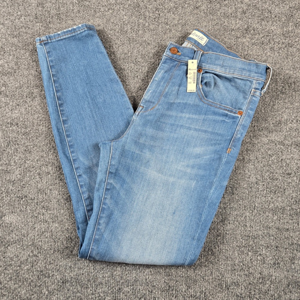 Madewell Skinny Skinny Jeans Womens 29 Blue NWT High Rise Distressed E9705